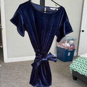 Vineyard Vines Navy Velvet Romper